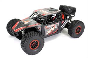 Get ready to enter the speed arena with the DR8 Desert Racer from FTX! Big, brutal and fast the DR8 is sure to capture the attention of electric powered brushless fans looking for a fast performer with the added bonus of some scale realism. Length: 540mm, Width: 340 mm, Height: 220mm,Wheelbase: 360mm