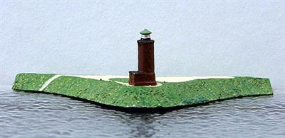 A 1/1250 scale model of St Peter Bohl Lighthouse in Germany by Pharos Ph8.