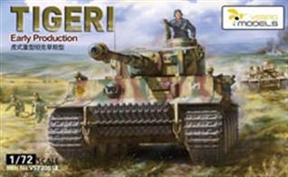 VESPID MODELS 1:72 SCALE TIGER I EARLY PRODUCTION INCLUDES METAL BARREL ETCH PARTS 3 DECAL OPTIONS 3D PRINTED MUZZle
