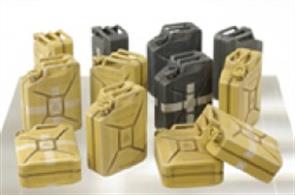 Asuka 35002 1/35th WWII German Jerry Cans Set B KitMakes 12 Cans with Photo Etch parts to from the characteristic Centre join lip