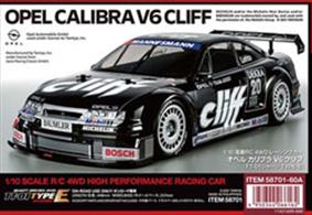 Nothing screams classic 1990’s touring car DTM racing like the Opel Calibras that tore up racing circuits across Germany. Tamiya brings back a fan favorite with this R/C assembly kit that recreates the Opel Calibra V6 Cliff, which was one of the many teams that raced Opels during the 1990’s. The polycarbonate body is mounted on the TT-01 Type-E chassis, for ease of assembly. The Opel Calibra V6 Cliff was previously released on the Tamiya TA-02 chassis during the 1990’s R/C touring car boom.
