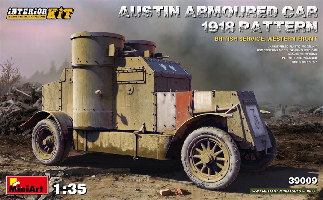 MiniArt 1/35 39009 Austin Armoured Car 1918 Pattern Plastic Kit