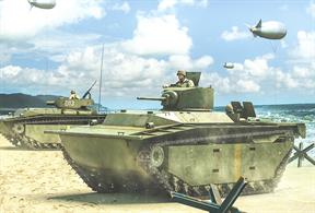 This kit for the USMC LVT(A) Amtank armed fire support versions of the landing vehicle tracked can be built as a LVT(A)-1 with the turret from a Stuart light tank or LVT(A)-4 with the howitzer turret from the M8 HMC.Number of Parts: 85 pieces / 3 sprues