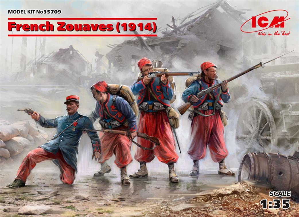 ICM 1/35 35709 WWI French Zoaves 4 Piece Figure set