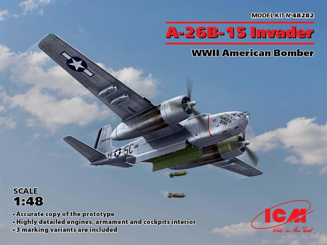 ICM 1/48 48282 Douglas A26B-15 Invader Aircraft Kit WW2