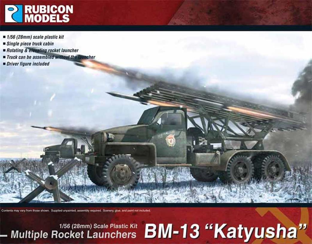 Rubicon Models 1/56 28mm 280036 Soviet BM-13N Katyusha Rocket Launcher on Studebaker US6 Truck