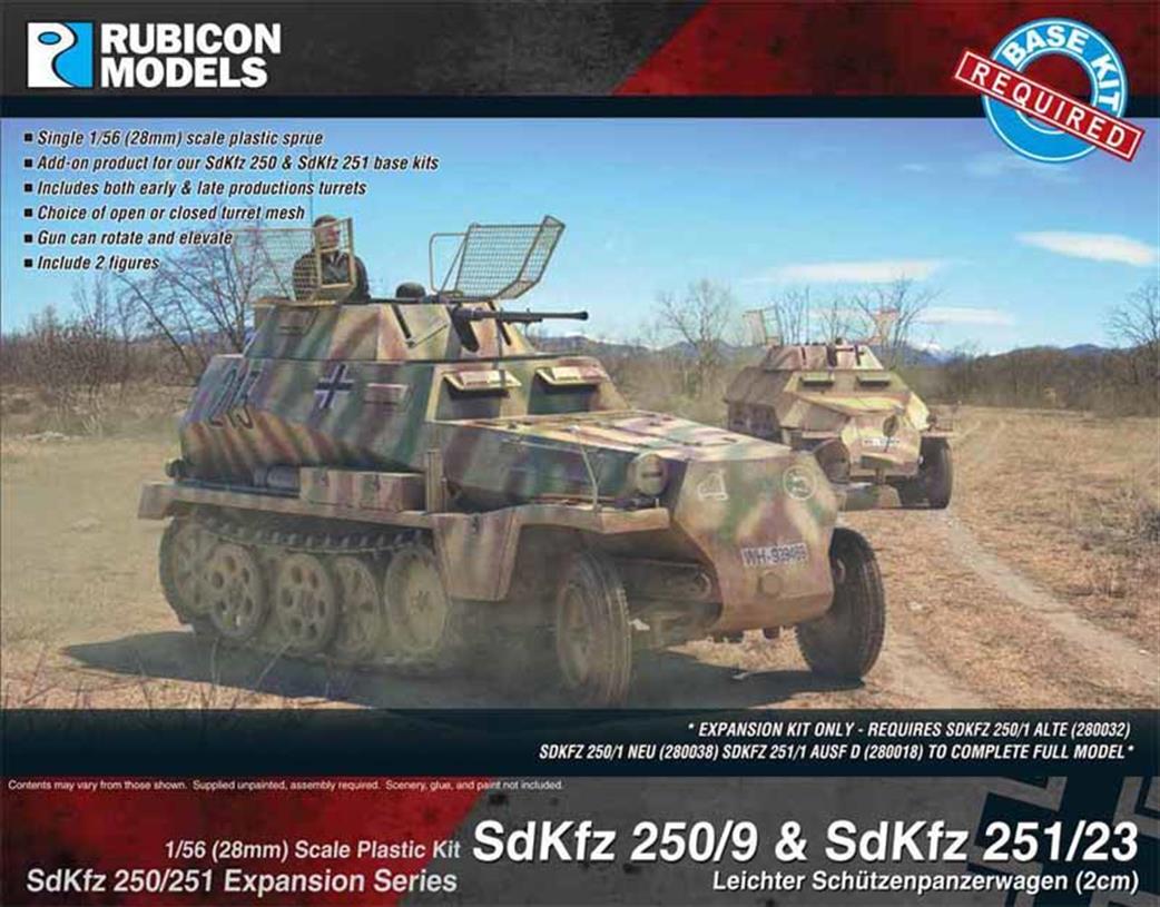 Rubicon Models 1/56 28mm 280048 German SdKfz 250/9 or 251/23 Reconnaissance Variant Expansion Pack