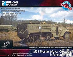 Expansion kit only. Suitable for use with US/Allied M3/M3A1 half track kit 280027.This expansion pack provides the parts needed to model the M21 MMC Mortar Motor Carriage, a M3/M3A1 half track fitted with an 81mm mortar and Browning machine gun. Includes tarpaulins for both half track versions.Number of Parts:44 pieces / 1 sprue + 3 figure sprues
