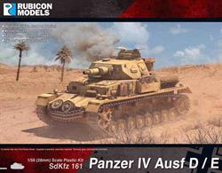 Model kit of the Panzer IV which can be built as either Ausf D or Ausf E variants with a choice of open or closed hatches and a range of optional stowage details.