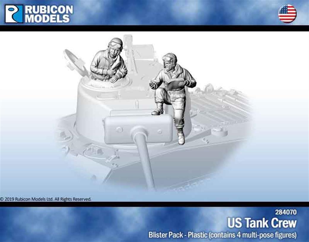 Rubicon Models 1/56 28mm 284070 US Tank Crew Figure Set Plastic Model Kit