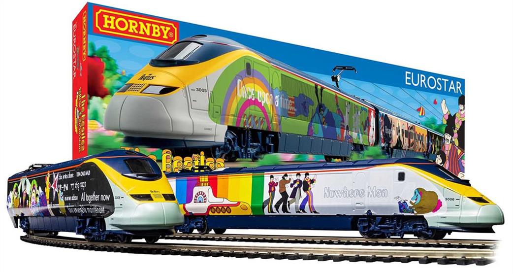 Hornby OO R1253 Eurostar Class 373 Beatles Yellow Submarine Livery Train Set