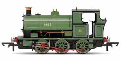 Detailed model of Peckett class B2 0-6-0ST saddle tank shunting engine number 1456 built in 1918 for the Bloxham &amp; Whiston Ironstone company and finished in Peckett lined green livery.
