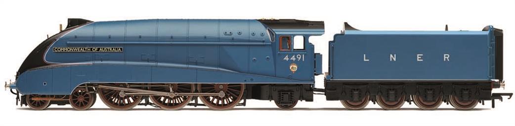 Hornby OO R3992 LNER 4491 Commonwealth Of Australia Gresley Streamlined Class A4 4-6-2 Pacific LNER Garter Blue