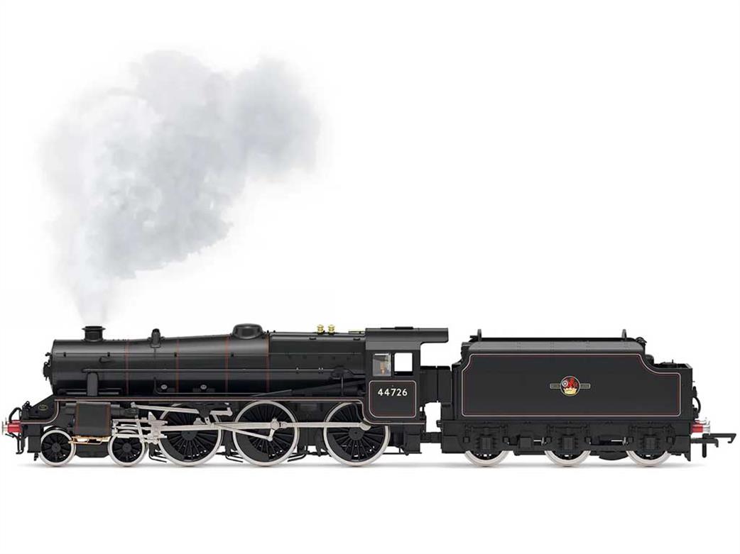 Hornby OO R30225SS BR 44726 Stanier Class 5MT Black 5 4-6-0 BR Lined Black Late Crest With Steam Generator