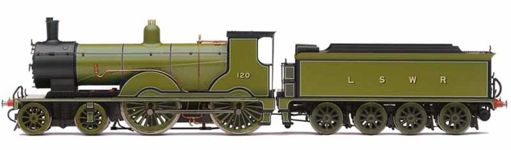 Hornby OO R3863 LSWR 120 Class T9 4-4-0 LSWR Sage Green Livery