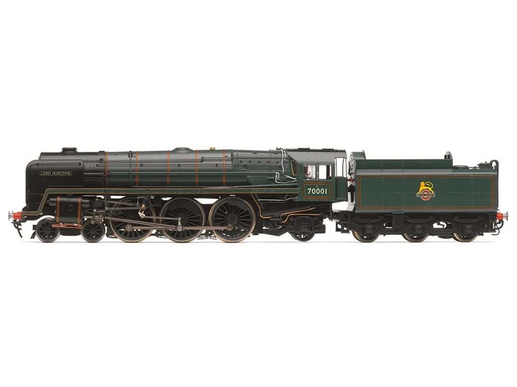 Hornby R30362 BR 70001 Lord Hurcomb BR Standard Britannia Class 7MT 4-6-2 Lined Green Early Emblem OO