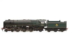 A vibrant BR green livery is applied to this classic Britannia locomotive, No. 70001, and its coupled tender. The ‘Lord Hurcomb’ nameplate adorns the smoke deflectors, and the model also includes handrails. This model is DCC-ready and is compatible with our HM7000 21-Pin decoder. The accessory bag contains a flanged wheel axle assembly and an instruction leaflet.DCC ready with 21 pin decoder connection.