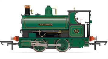 Release scheduled for Summer 2024Detailed model of Peckett W4 class 0-4-0 saddle tank shunting engine works number 834 built in 1900 for the Dowlais Ironworks. Numbered 33 and named Lady Cornelia the engine carried this decoratively lined out green livery with black cab panel edging and incised corners.