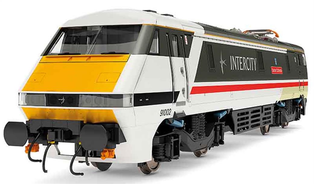 Hornby OO R3890 BR 91002 Durham Cathedral Class 91 Bo-Bo Electric Locomotive InterCity Swallow