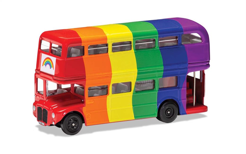 Corgi 1/64 GS82337 London Bus Rainbow Model