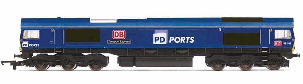 Hornby R3919 DB Cargo 66109 Teesport Express Class 66 Diesel Locomotive PD Ports Livery OO