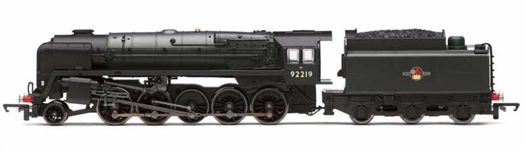 Hornby R3942 Railroad BR 92219 Class 9F 2-10-0 Heavy Goods Steam Locomotive Black Late Crest OO