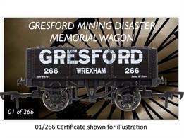 It will be the 90th anniversary of the Gresford mining disaster this year and to commemorate those that died, Dapol are producing a wagon to raise funds to help support the Wrexham Miners Project, a local charity that helps maintain the local heritage and support the community. You can learn more about the group by visiting their website The Wrexham Miners Project . A total of 266 OO Gauge wagons and 266 O Gauge wagons will be produced, one for each victim of the disaster, a donation will be made for each wagon sold. Each wagon will come with a numbered certificate,