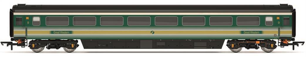 Hornby OO R40233B First Great Western 41196 Mk3 TFO Declassified First Class Coach c.2002 FGW Green With Gold Stripes Fag Packet