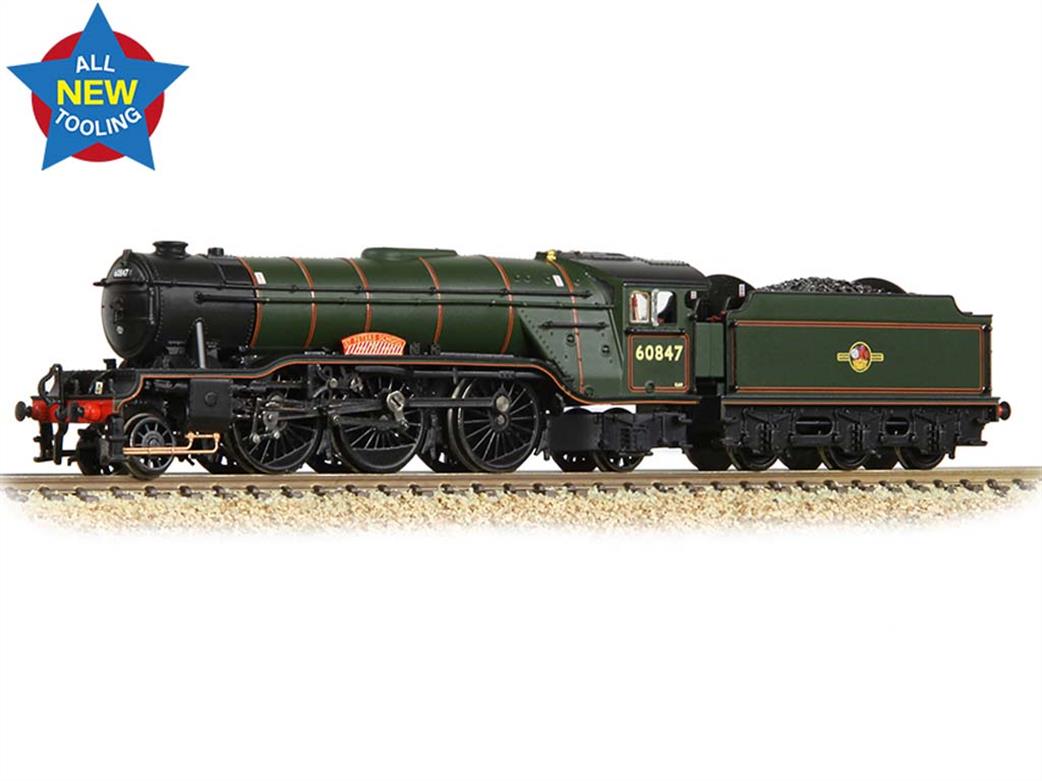 Graham Farish N 372-614 BR 60847 St Peters School LNER Gresley V2 Class 2-6-2 BR Lined Green Late Crest