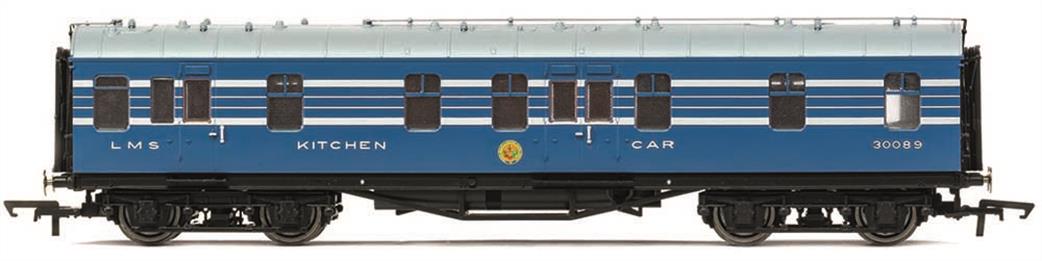 Hornby OO R40054A LMS Coronation Scot RK Kitchen Car 30089 Coronation Scot Blue Livery