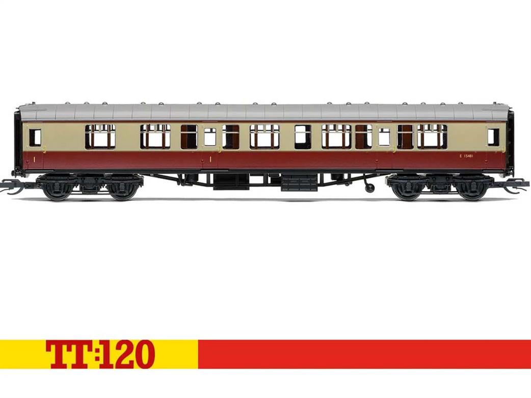 Hornby TT:120 TT4005B BR Mk1 CK Composite Corridor Coach E15481 Crimson & Cream