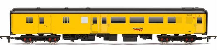 Detailed model of BR Mk2D BSO brake second class coach in service with Network Rail as a support and brake coach for test and measurement trains. Engineers yellow livery.