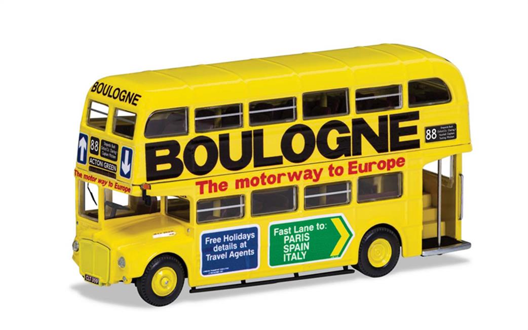Corgi 1/76 OM46315A AEC Type RM London Transport 359 CLT Route 88 Acton Green ‘Boulogne The motorway to Europe’