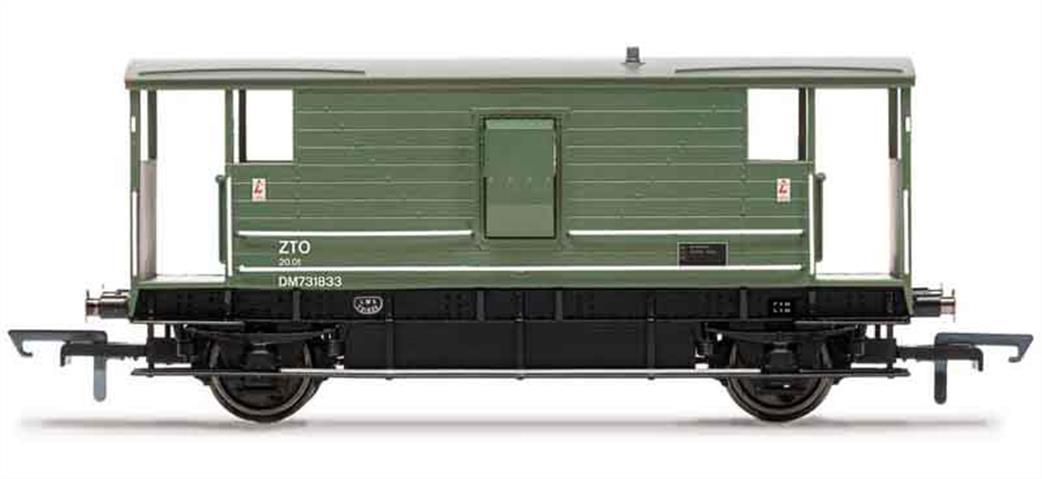 Hornby R6936 BR ZTO DM731833 ex-LMS dia D2068 20ton Goods Train Brake Van OO