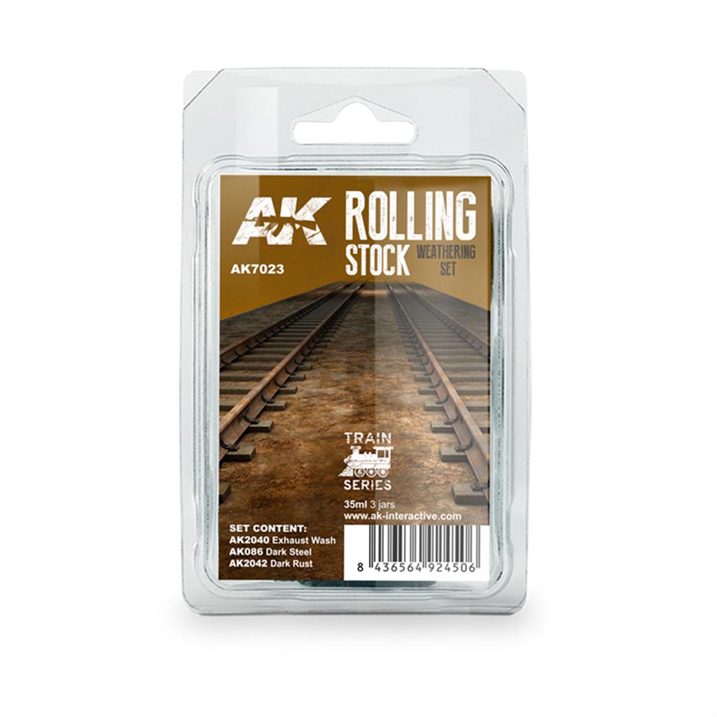 AK Interactive  AK7023 Rollong Stock Weathering Set