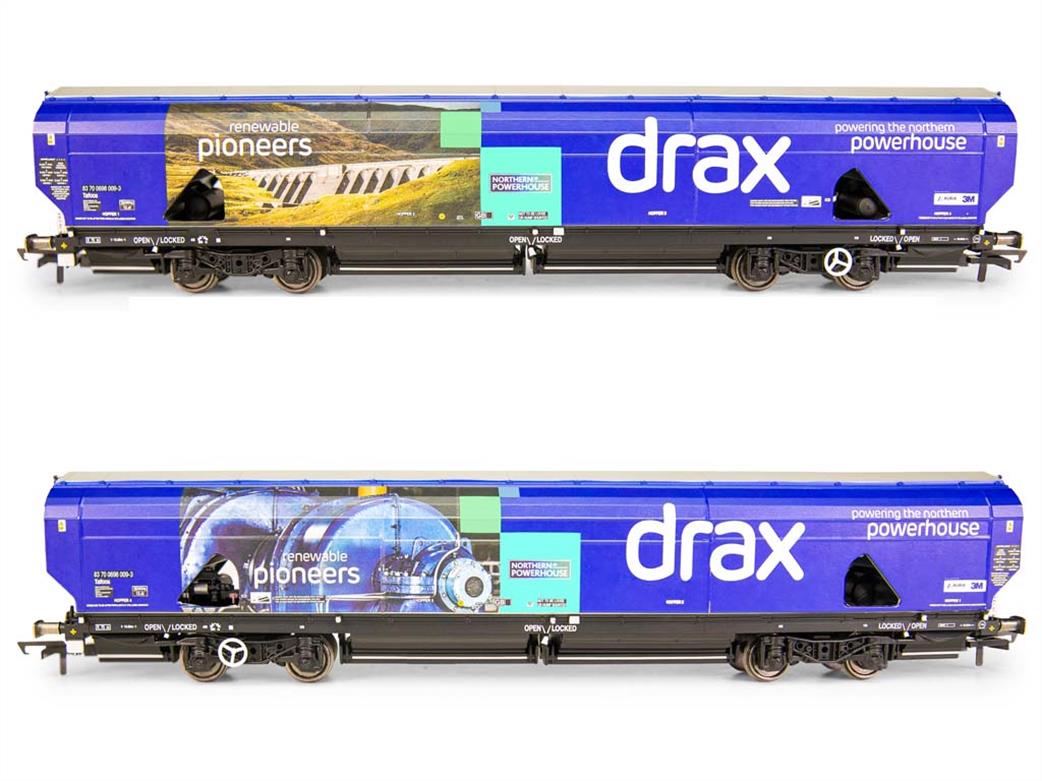 Hornby OO R60176 Drax Biomass Wagon Pack A Wagons 83700698160-4 & 83700698070-5