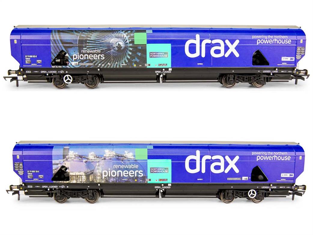 Hornby OO R60177 Drax Biomass Wagon Pack B Wagons 83700698048-1 & 83700698068-9