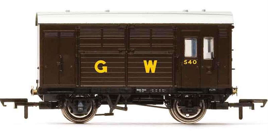 Hornby OO R6972 GWR Diagram N13 Horse Box 540 GWR Brown Livery