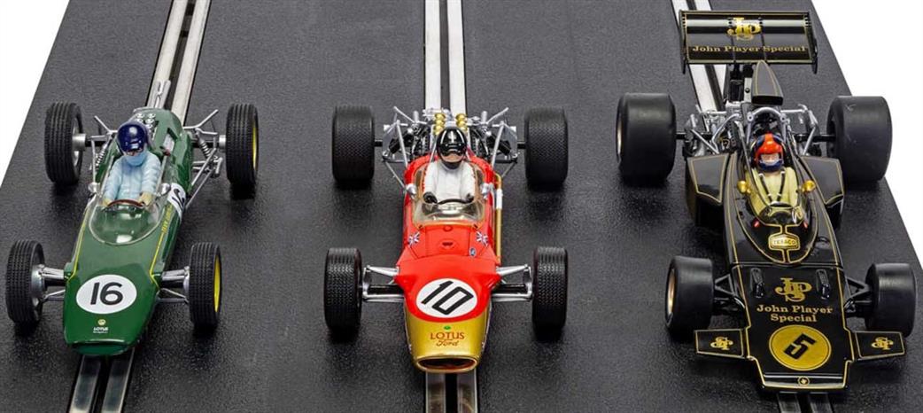 Scalextric C4184A The Genius Of Colin Chapman Lotus F1 Triple Pack Slot Car Set 1/32