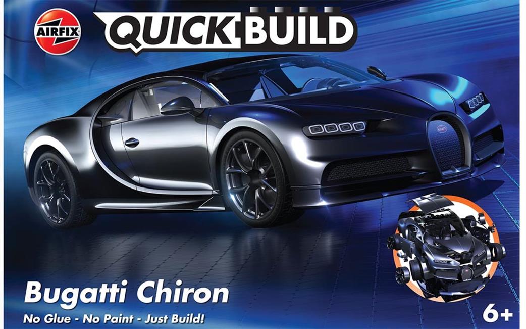 Airfix  J6025 Quickbuild Bugatti Chiron Clip together Block Model