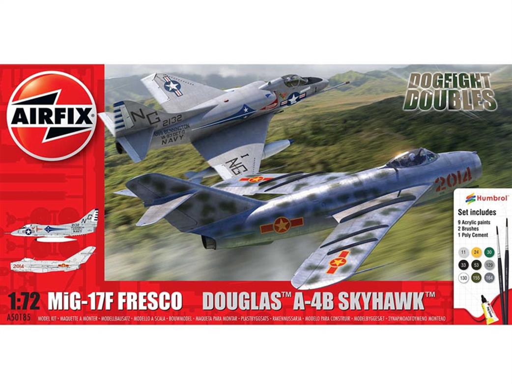 Airfix 1/72 A50185 Mig 17F Fresco Douglas A-4B Skyhawk Dogfight Double Gift Set