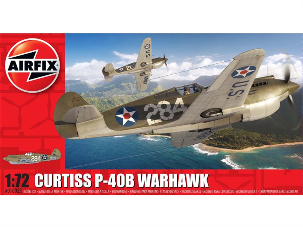Airfix A01003B Curtiss P-40B Warhawk WW2 Fighter Kit 1/72