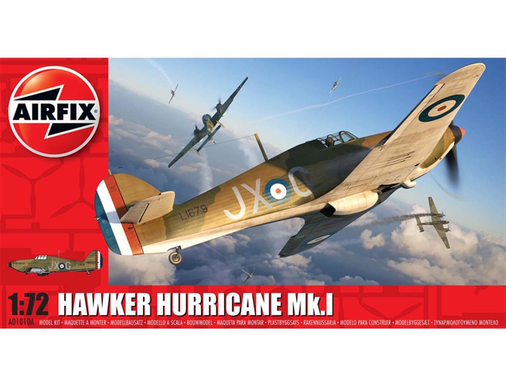 Airfix A01010A Hawker Hurricane Mk1 WW2 Fighter Aircraft Kit 1/72