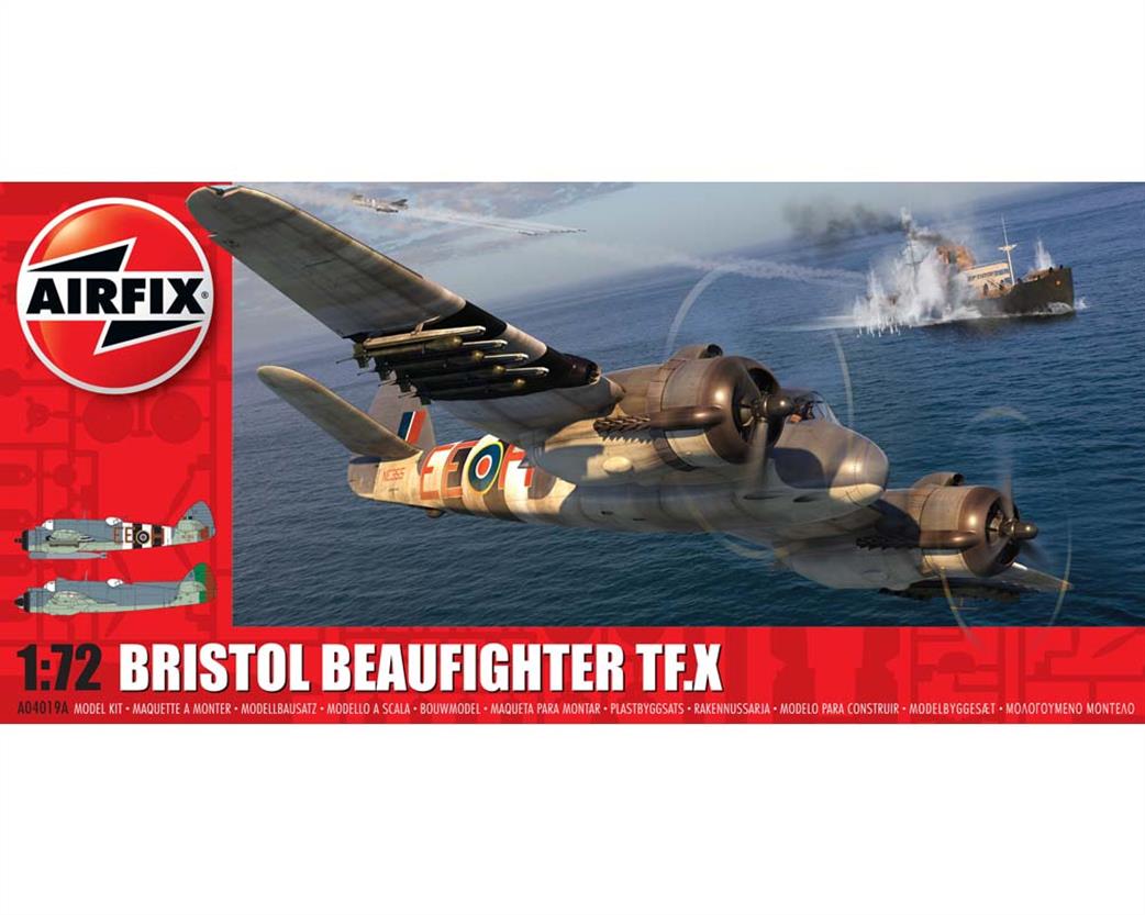 Airfix 1/72 A04019A Bristol Beaufighter TF.X World War 2 Fighter Bomber Kit