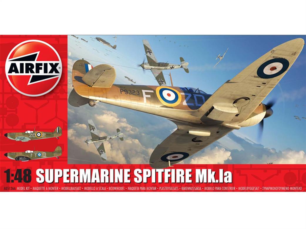 Airfix A05126A Supermarine Spitfire Mk.1a WW2 Fighter Aircraft Kit 1/48