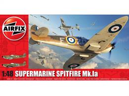 Airfix A05126A 1/48th Supermarine Spitfire Mk.1a WW2 Fighter Aircraft KitNumber of Parts 149   Length 192mm   Wingspan 232mm