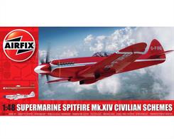 Airfix A05139 1/48th Supermarine Spitfire MkXIV Race Schemes Aircraft KitNumber of Parts 118    Length 195mm    Width 207mm 