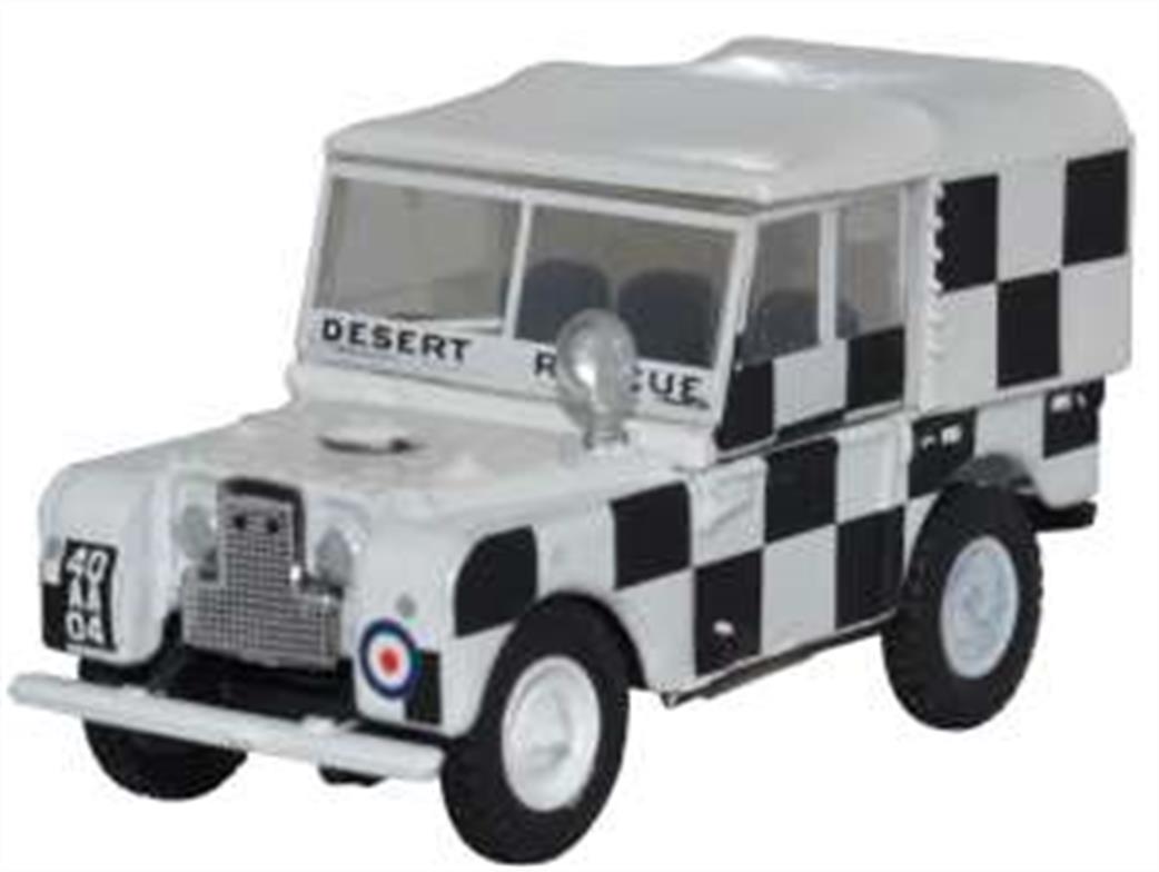 Oxford Diecast 76LAN180009 Land Rover Series 1 80in Canvas RAF Tripoli Desert Rescue Team 1/76
