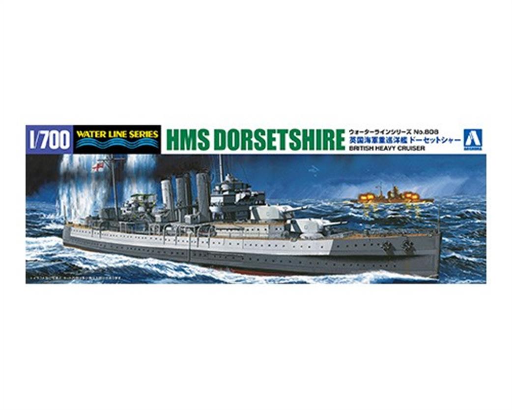 Aoshima 1/700 05269 HMS Dorsetshire RN Heavy Cruiser Kit