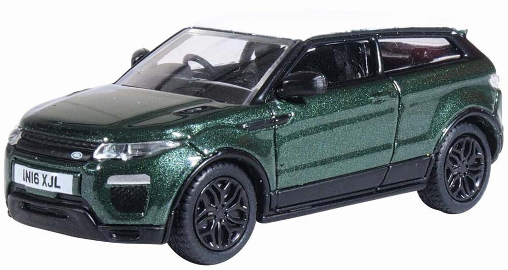 Oxford Diecast 76RRE003 Range Rover Evoque Coupe (Facelift) Aintree Green 1/76